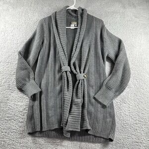 The‎ Territory Ahead Open Cardigan Sweater Womens Large Gray Unstructured Flowy